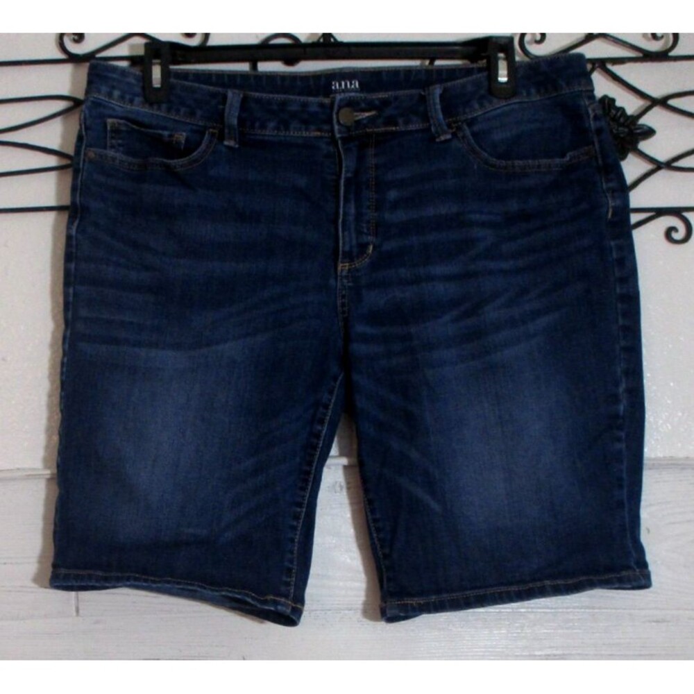 A.N.A Women's Denim Bermuda Shorts Size 16 Blue